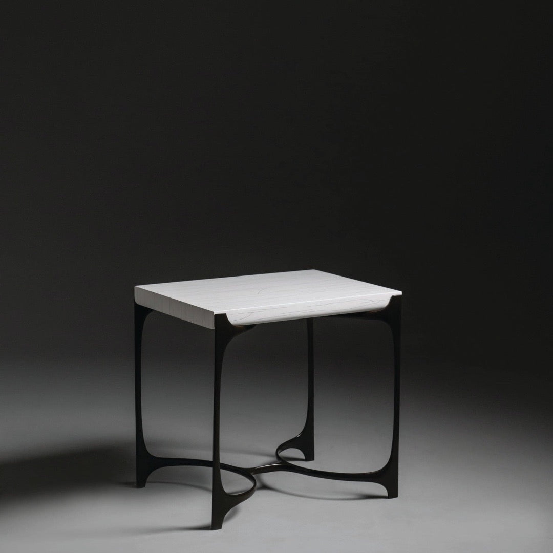 Luxury Black and White Nella Side Table