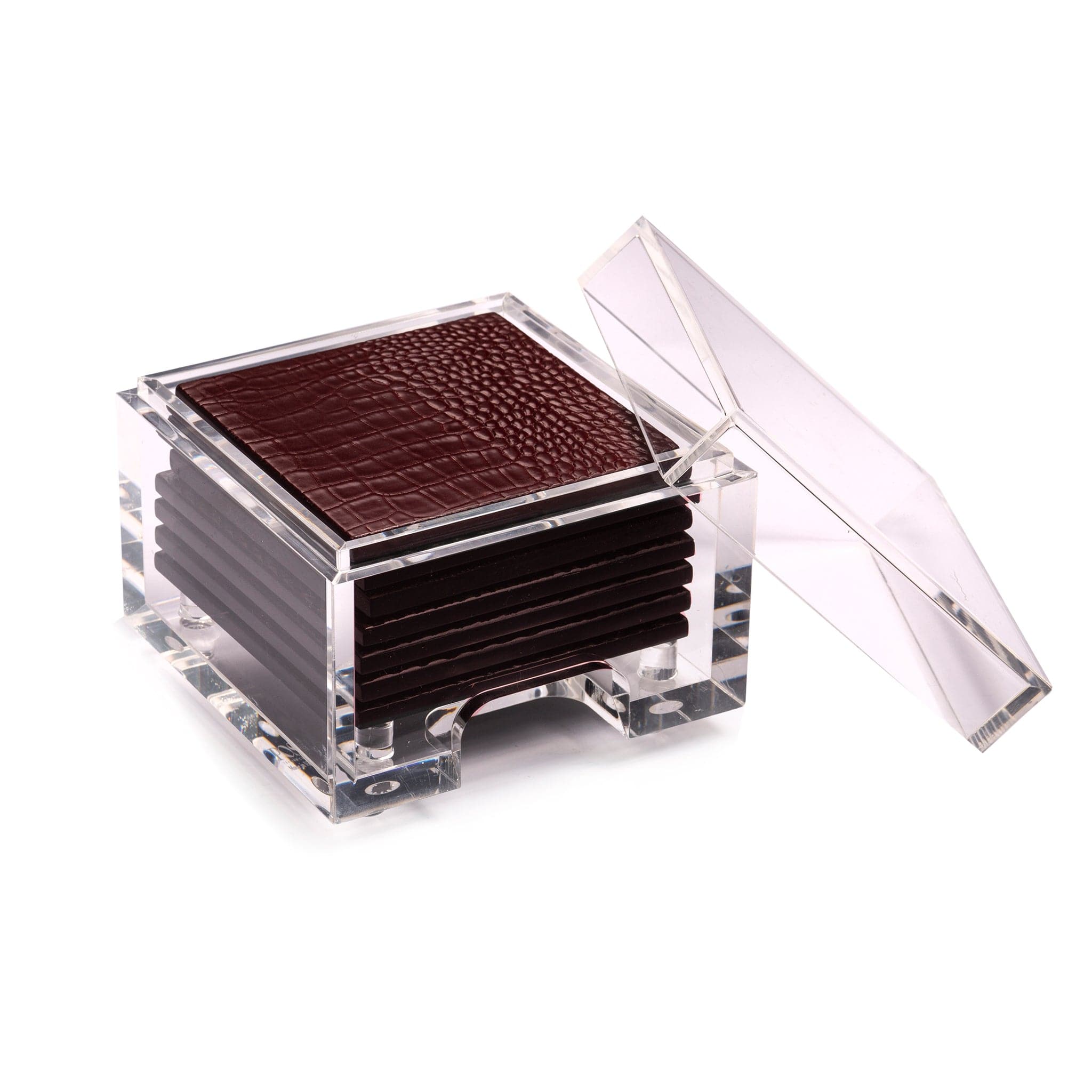 Coastbox Clear Python Burgundy - Posh Trading Company - Interior furnishings london