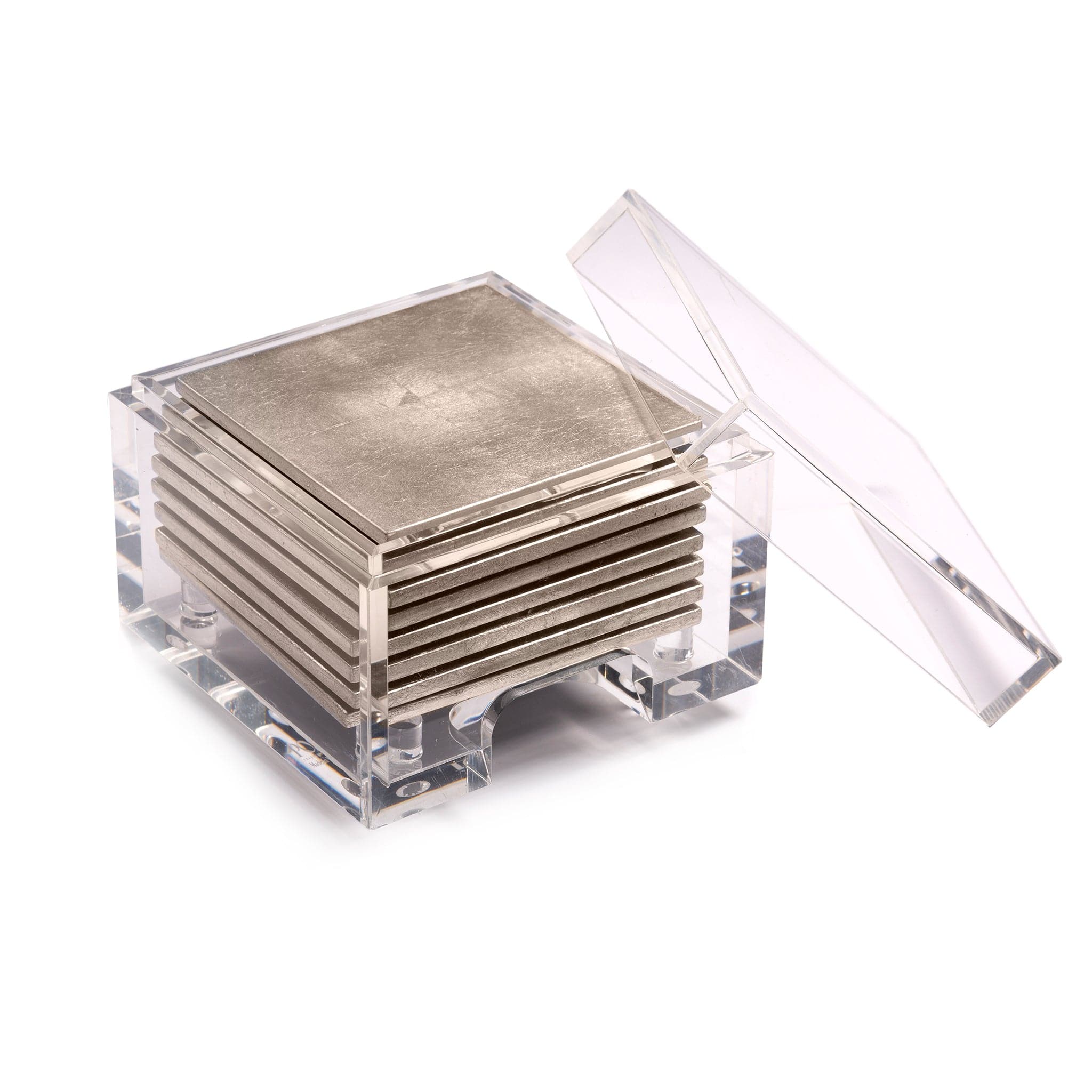 Costbox Clear Silver Leaf Chic Matte Champagne - Posh Trading Company - Interior furnishings london