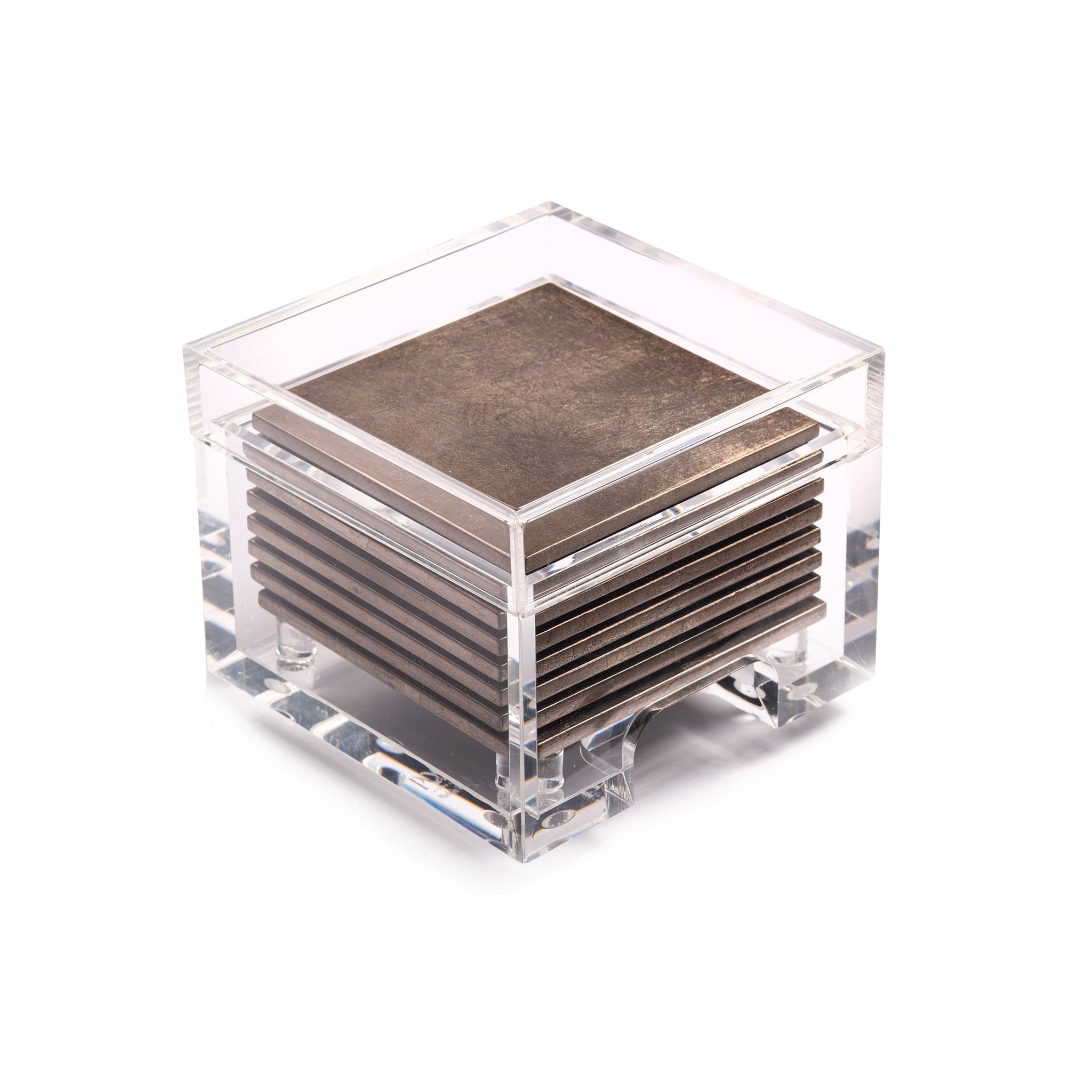 Coastbox Clear Silver Leaf Chic Matte Taupe - Posh Trading Company - Interior furnishings london