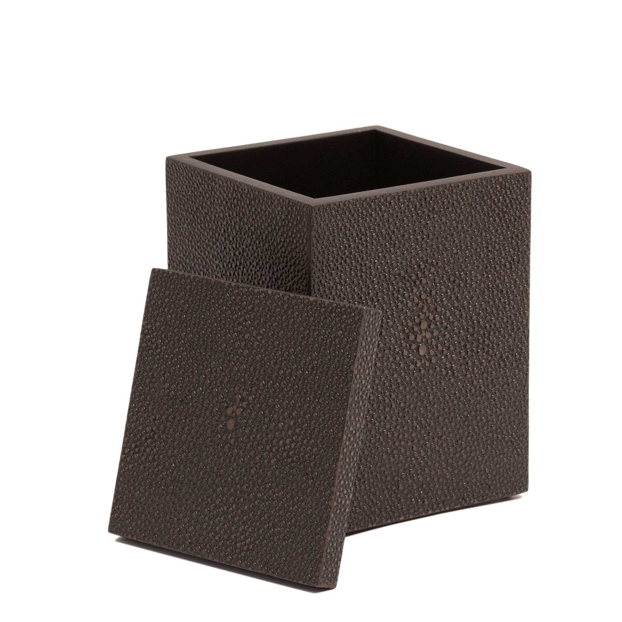 Chelsea Cotton Wool Box - Shagreen Chocolate