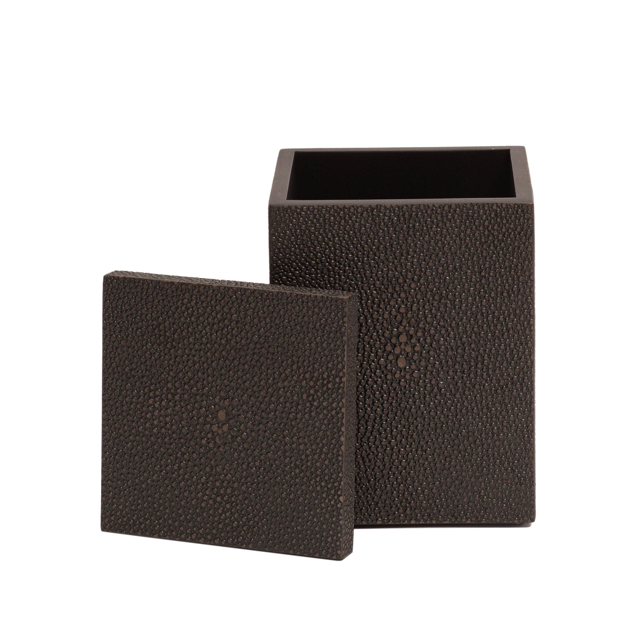 Chelsea Cotton Wool Box - Shagreen Chocolate