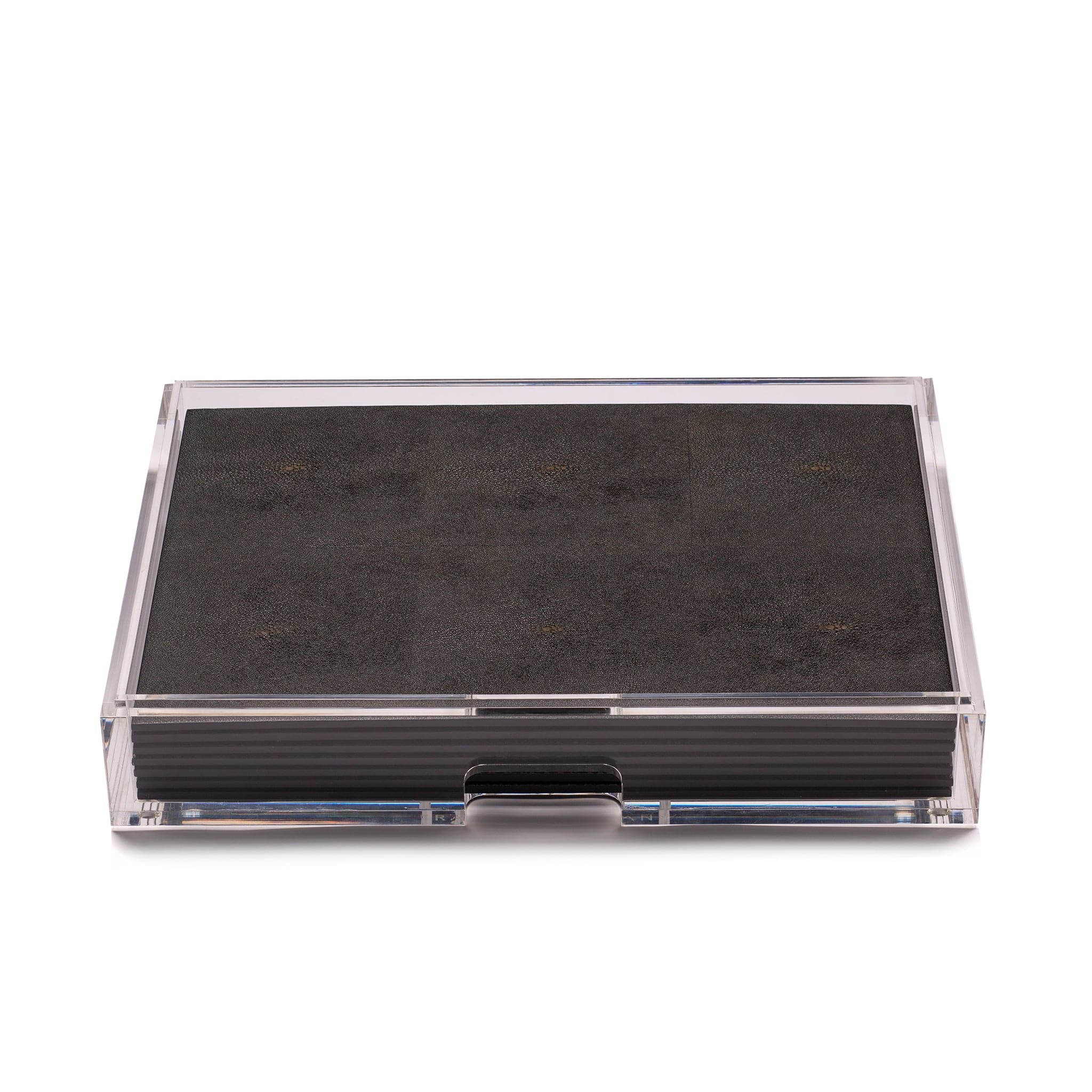Grand Matbox Clear Shagreen Chocolate - Posh Trading Company - Interior furnishings london