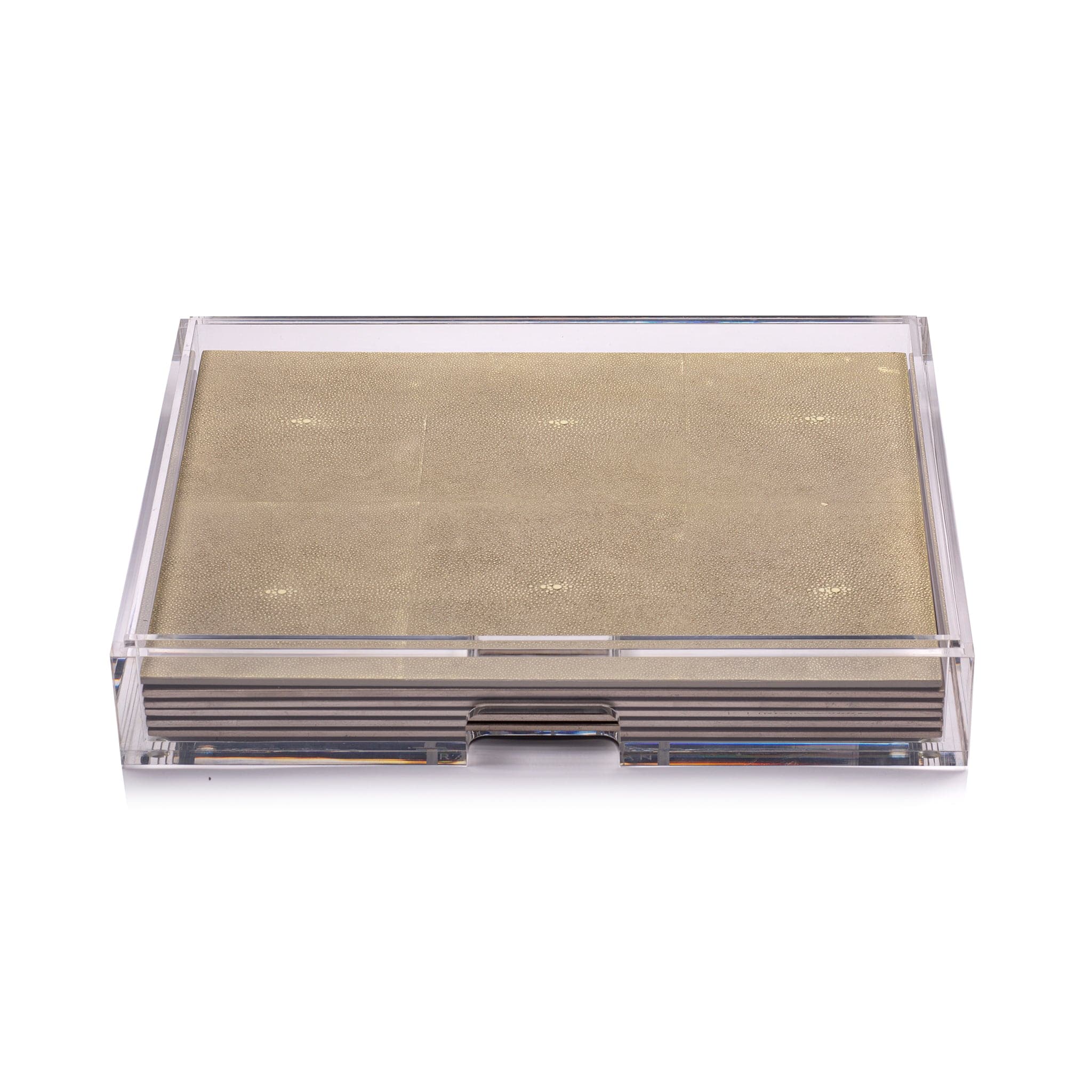 Grand Matbox Clear Shagreen Natural - Posh Trading Company - Interior furnishings london