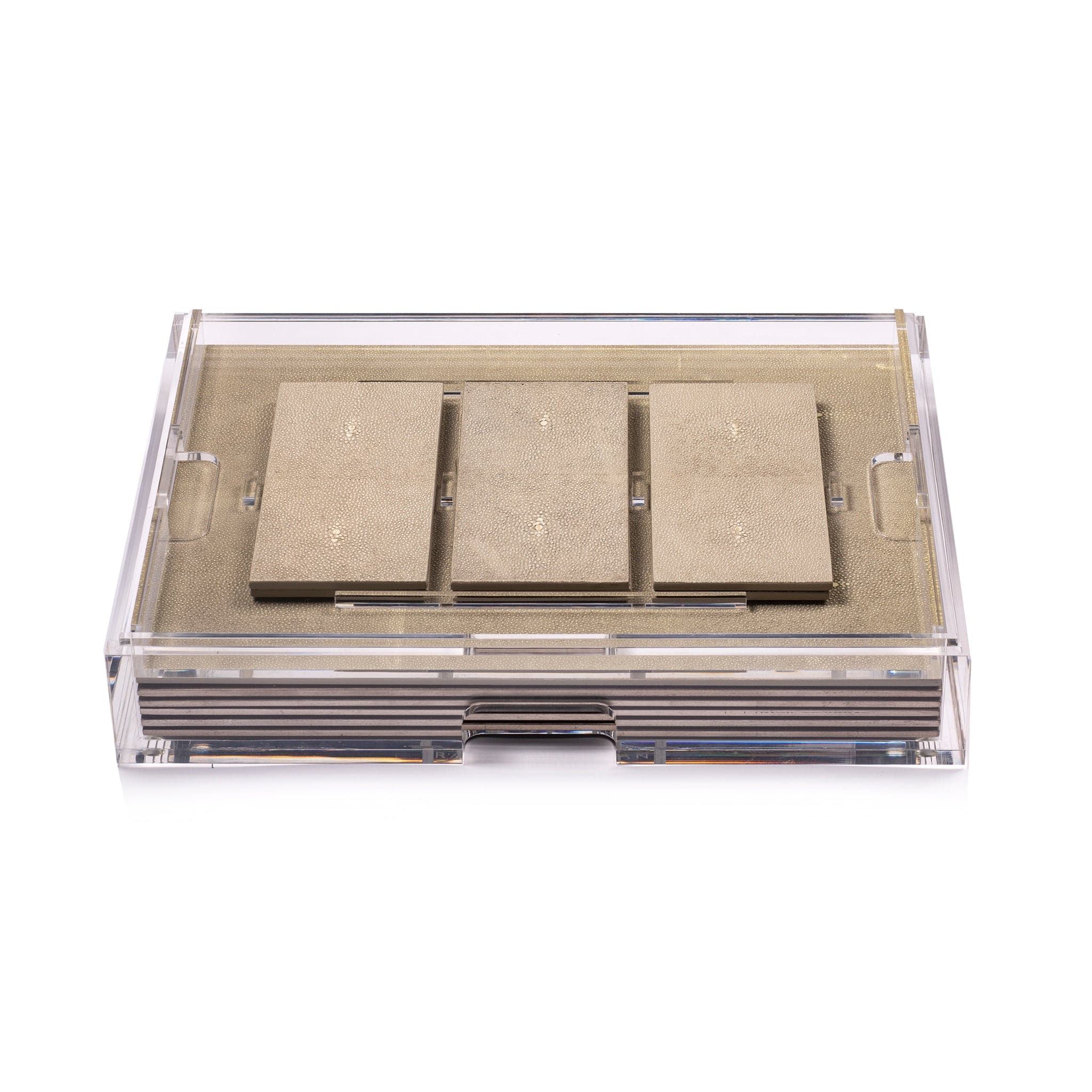 Grand Matbox Clear Shagreen Natural - Posh Trading Company - Interior furnishings london