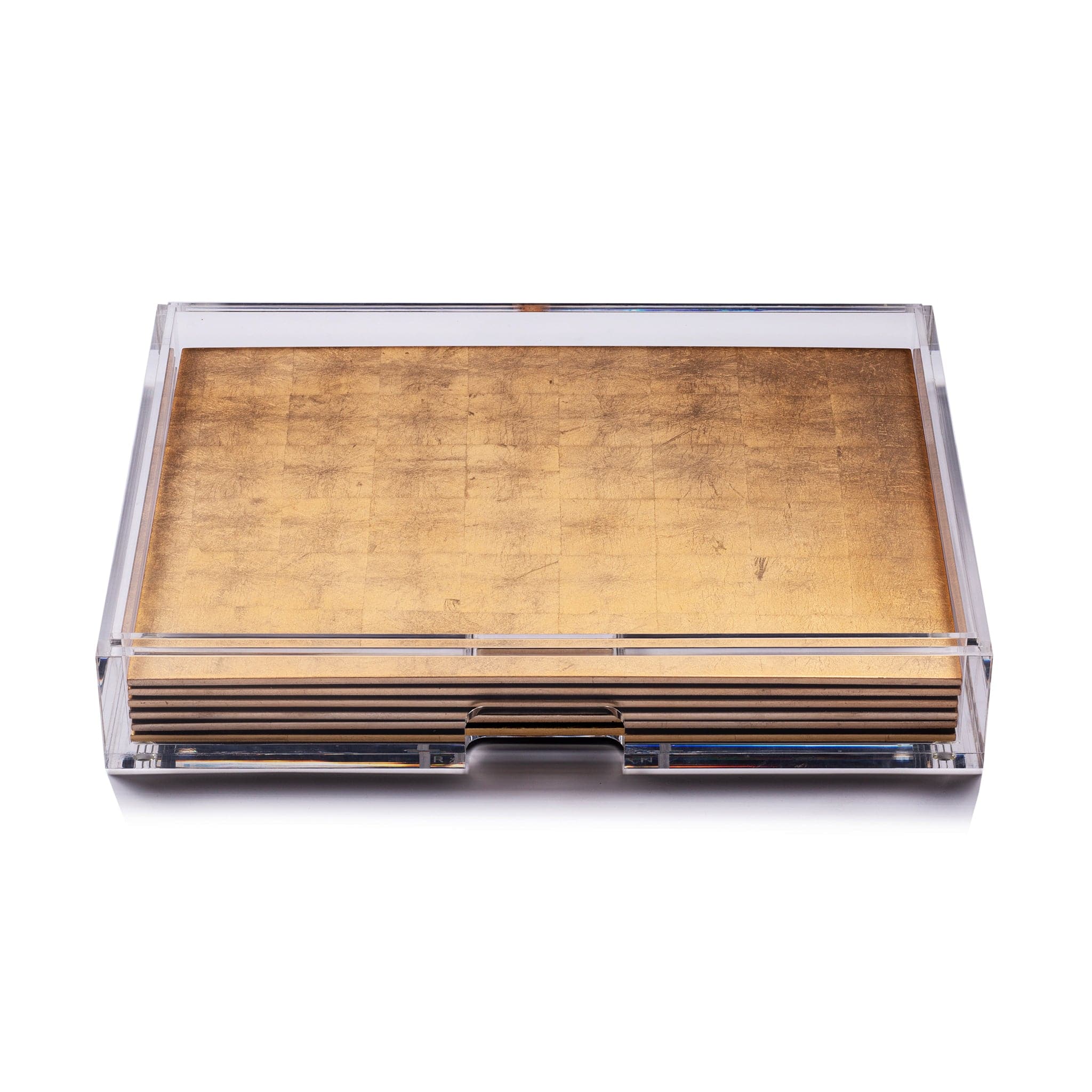 Grand Matbox Clear Silver Leaf Gold - Posh Trading Company - Interior furnishings london