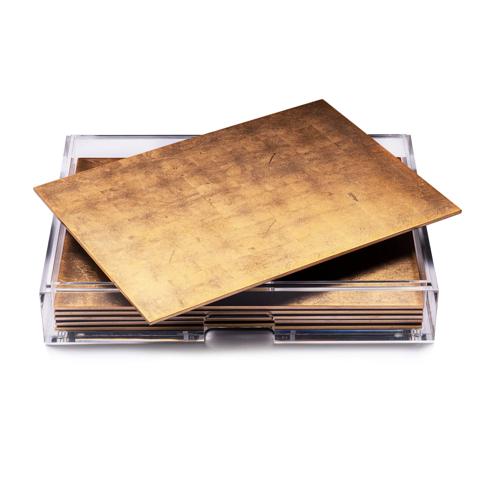 Grand Matbox Clear Silver Leaf Gold - Posh Trading Company - Interior furnishings london