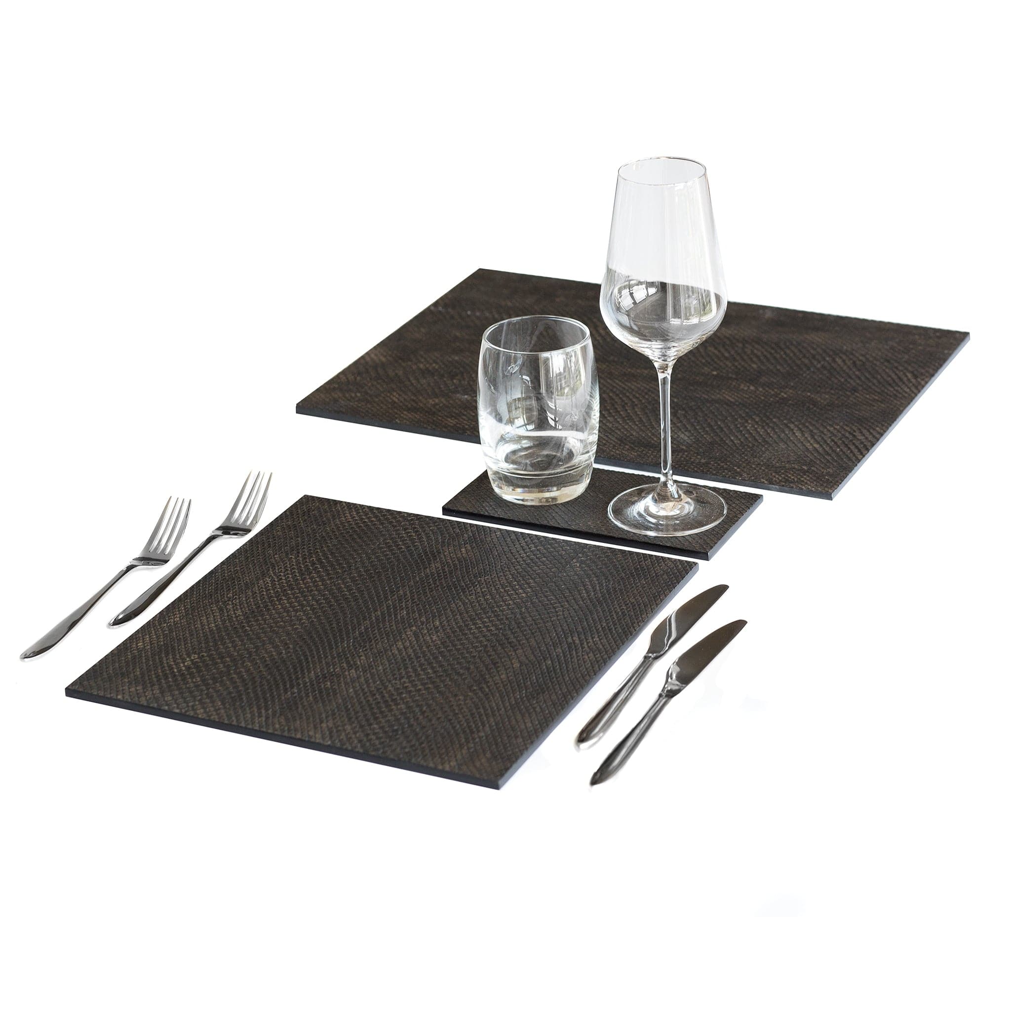 Matbox Clear Faux Boa Charcoal - Posh Trading Company - Interior furnishings london