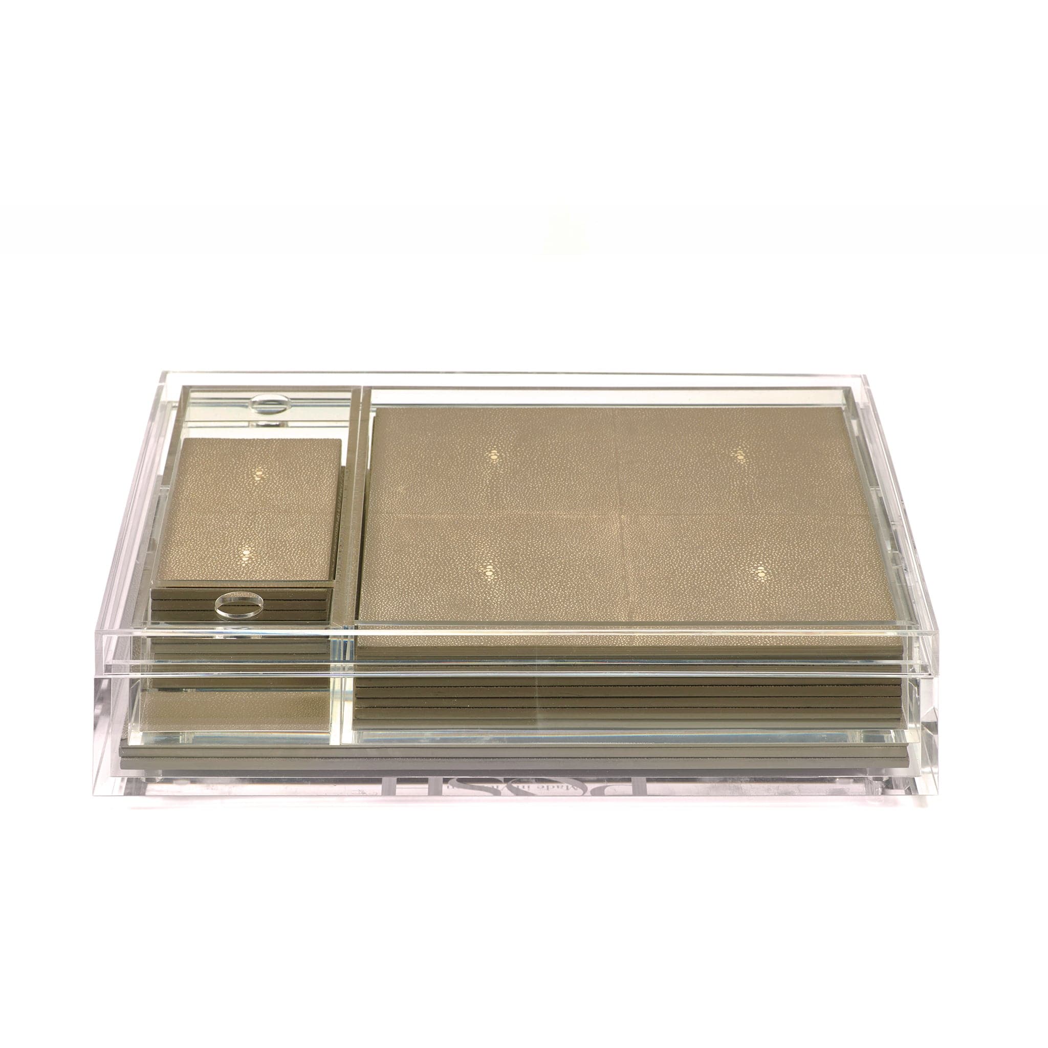Matbox Clear Shagreen Natural - Posh Trading Company - Interior furnishings london