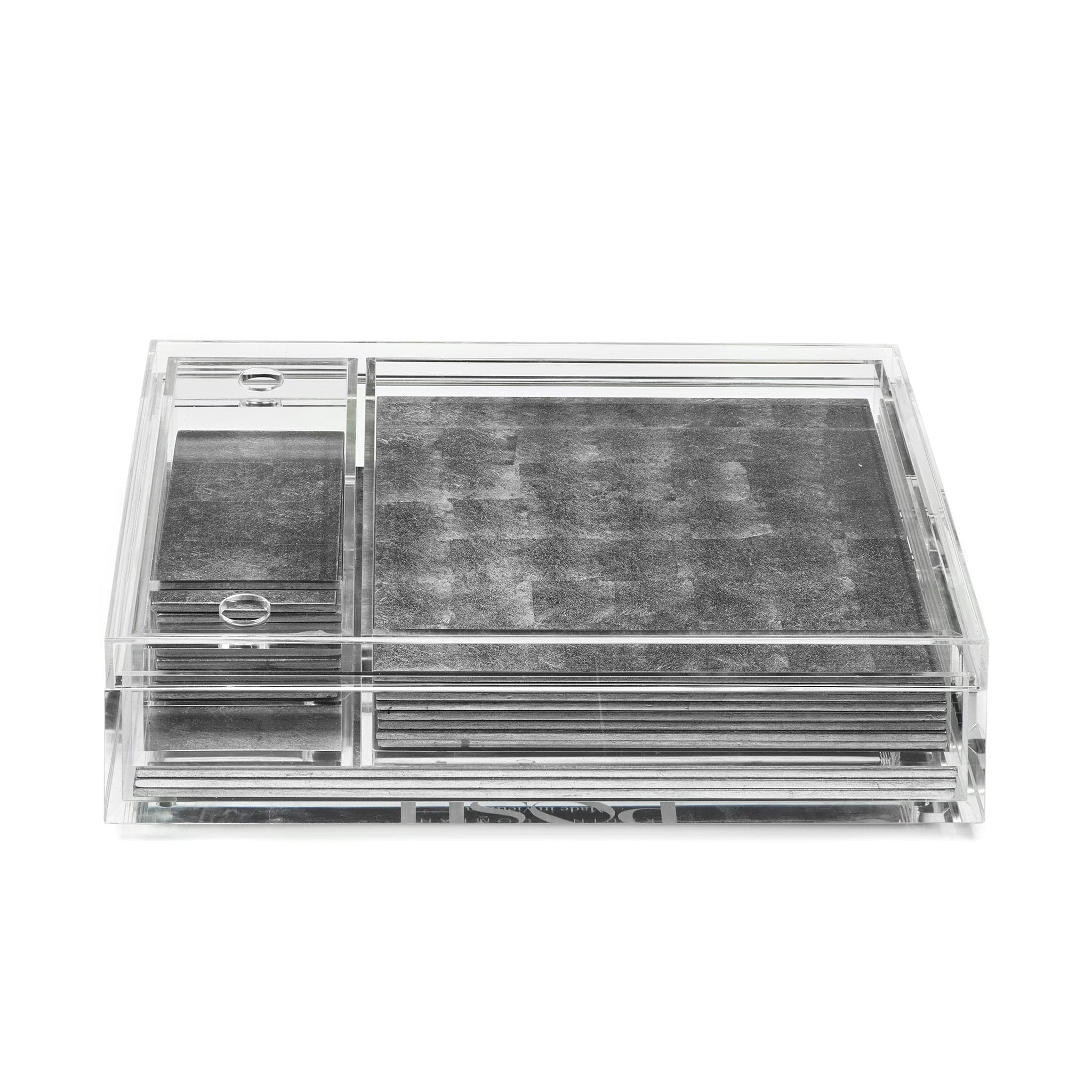 Mabox Clear Silver Leaf Silver - Posh Trading Company - Interior furnishings london