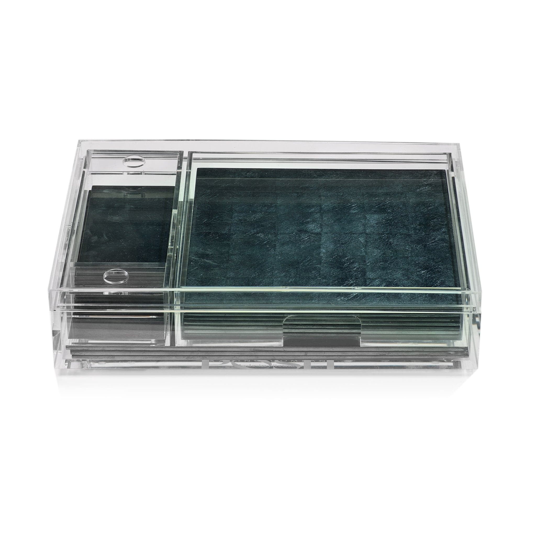 Mabox Clear Silver Leaf Stormy Sky - Posh Trading Company - Interior furnishings london