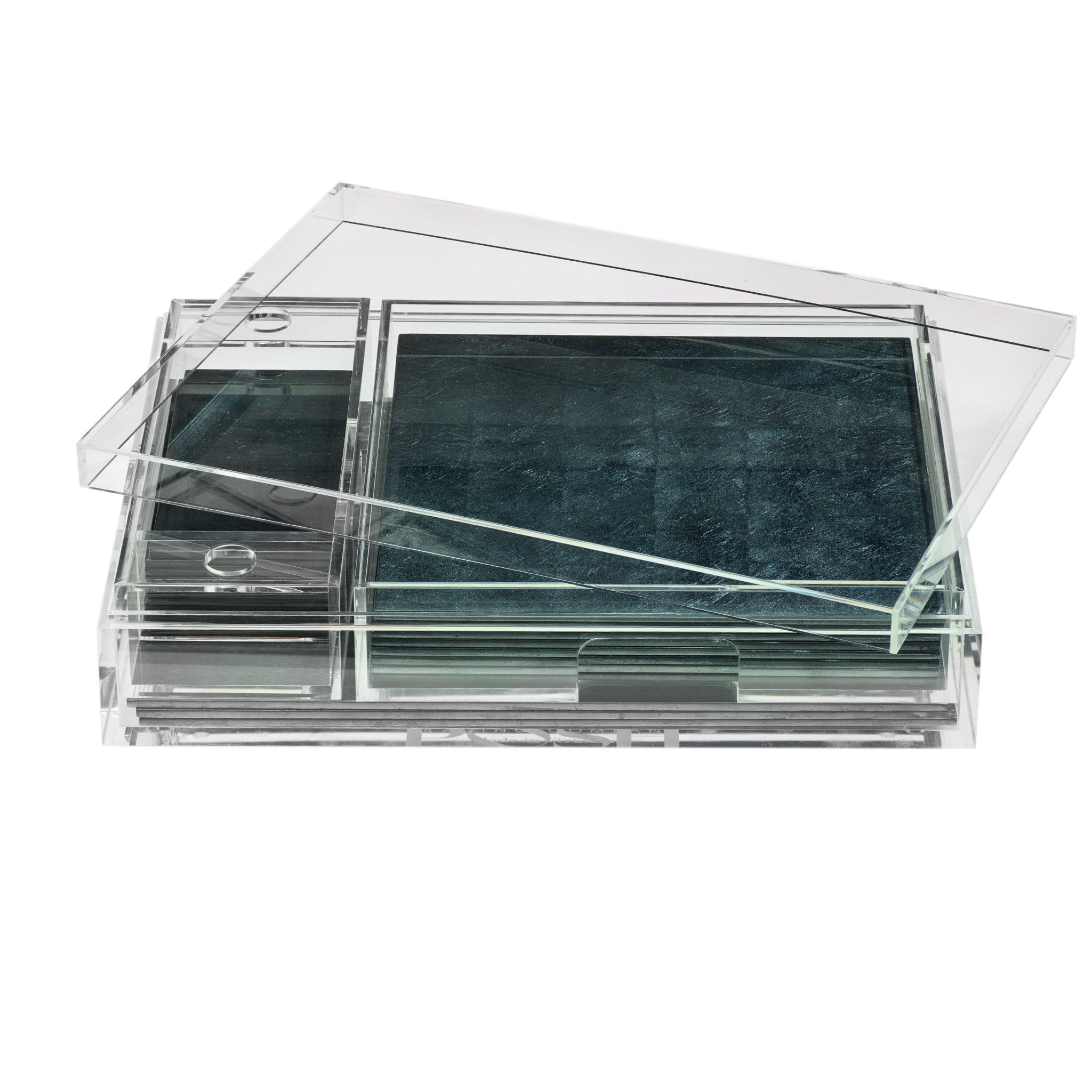 Mabox Clear Silver Leaf Stormy Sky - Posh Trading Company - Interior furnishings london