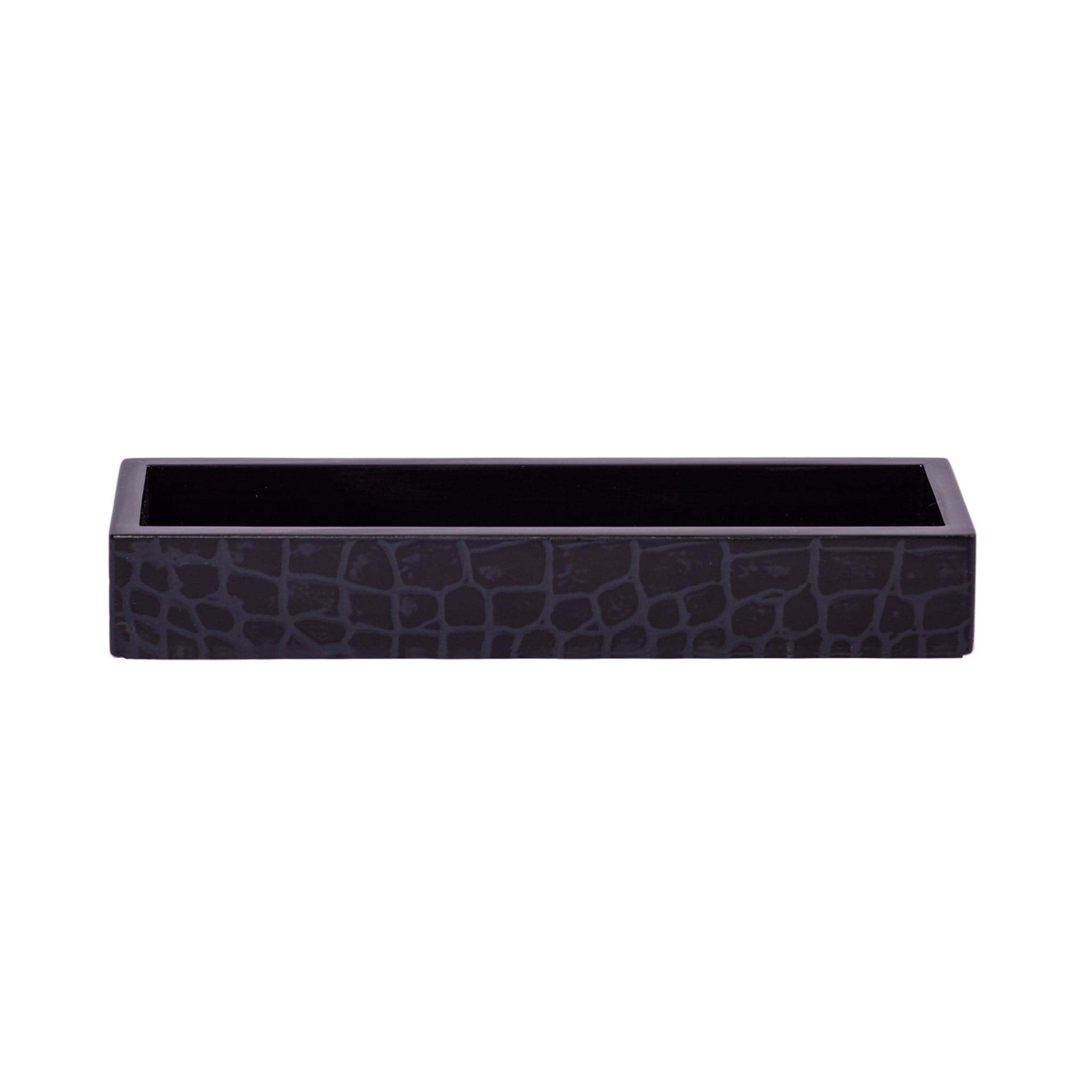 Chelsea Pen Tray Croc Noir