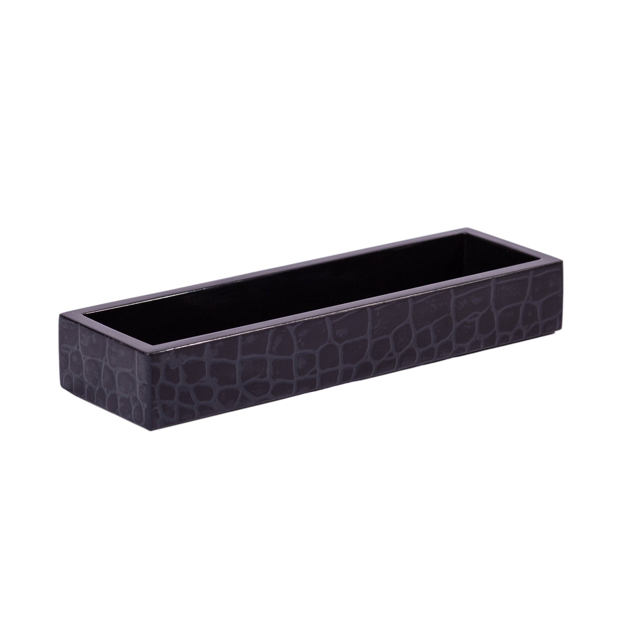 Chelsea Pen Tray Croc Noir