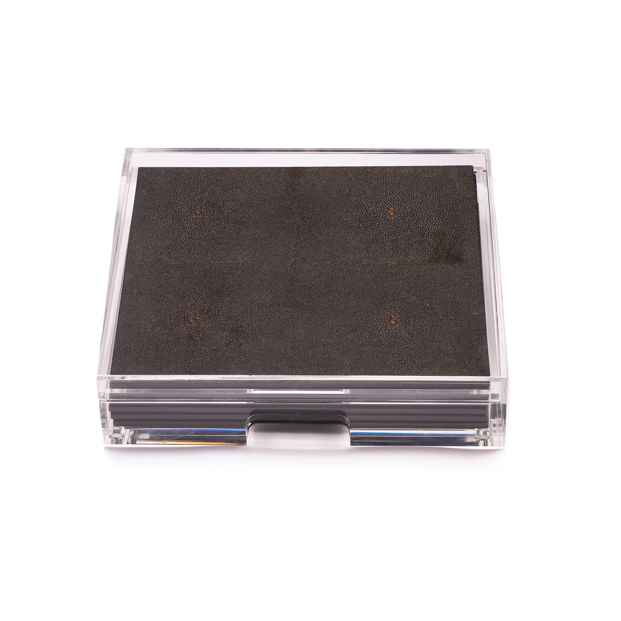 Placebox Clear Shagreen Chocolate - Posh Trading Company - Interior furnishings london