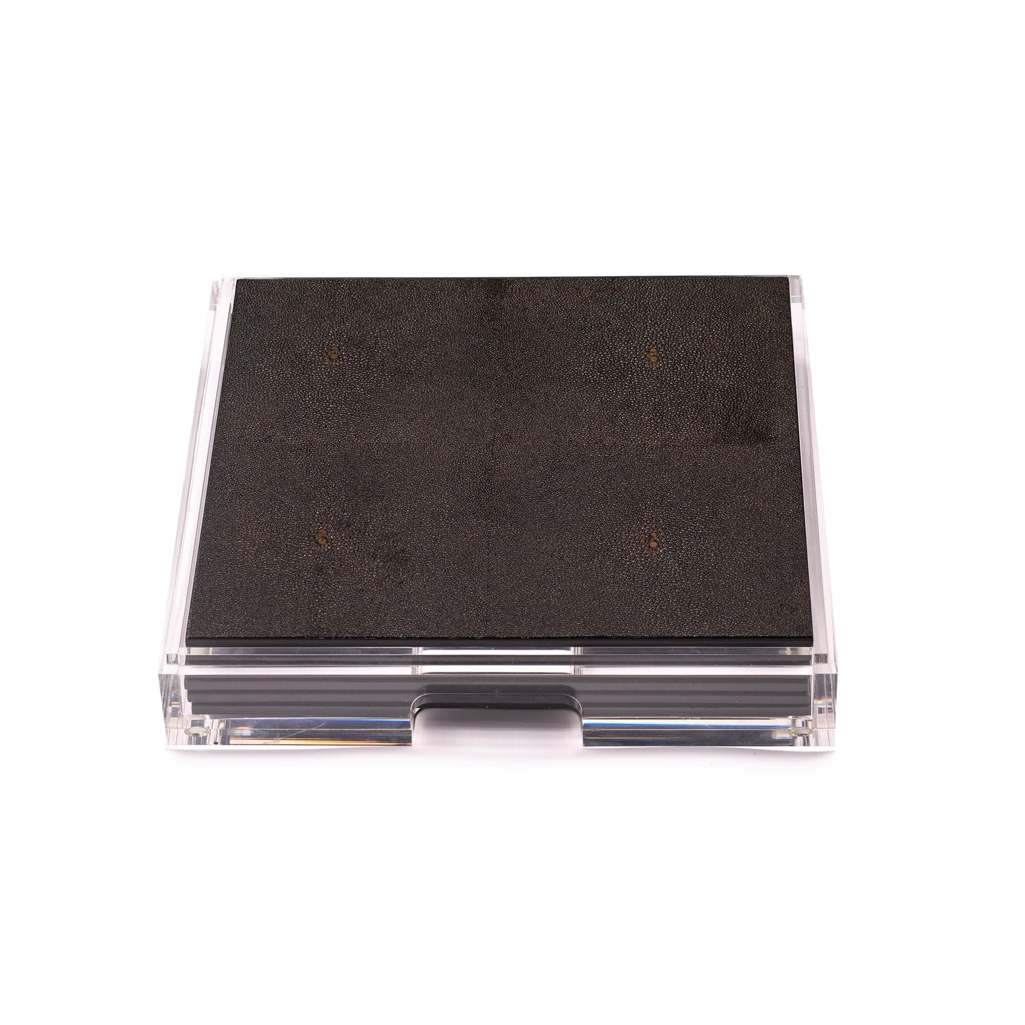 Placebox Clear Shagreen Chocolate - Posh Trading Company - Interior furnishings london