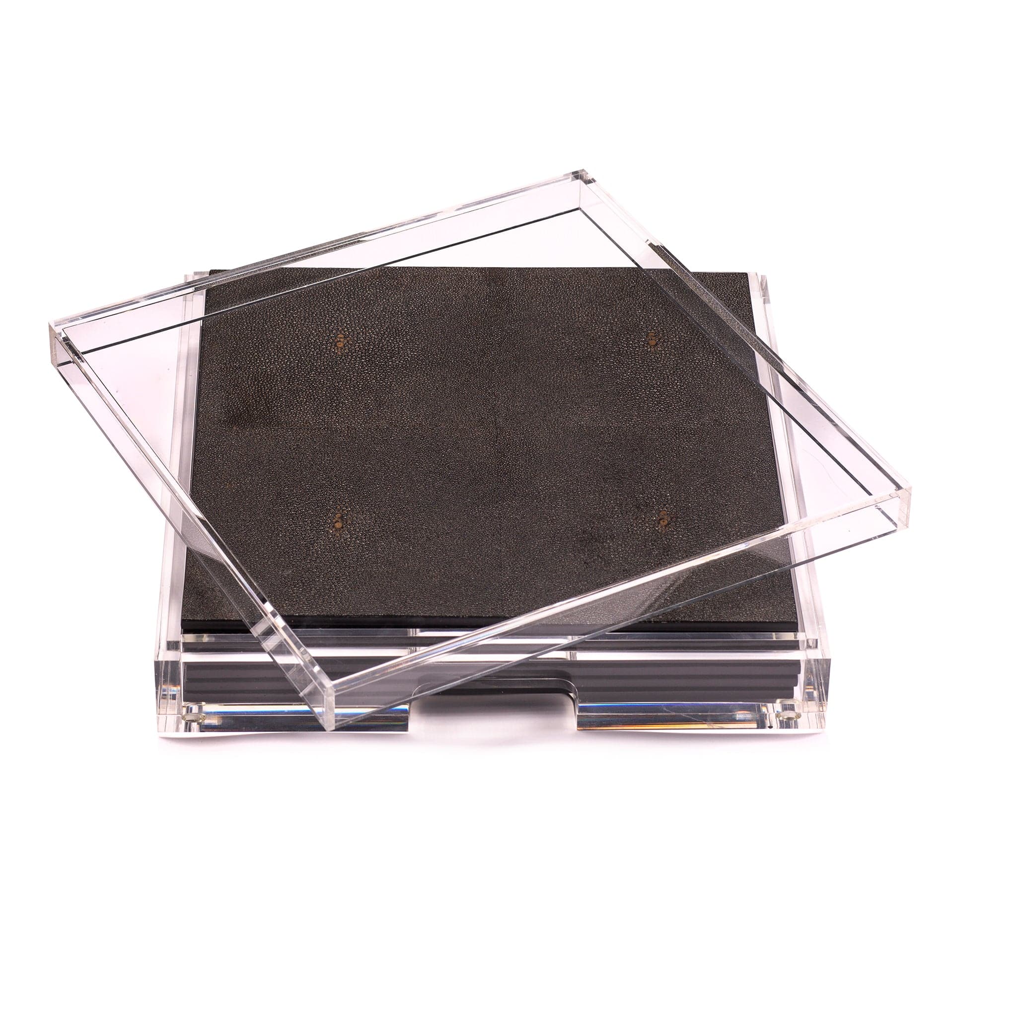 Placebox Clear Shagreen Chocolate - Posh Trading Company - Interior furnishings london