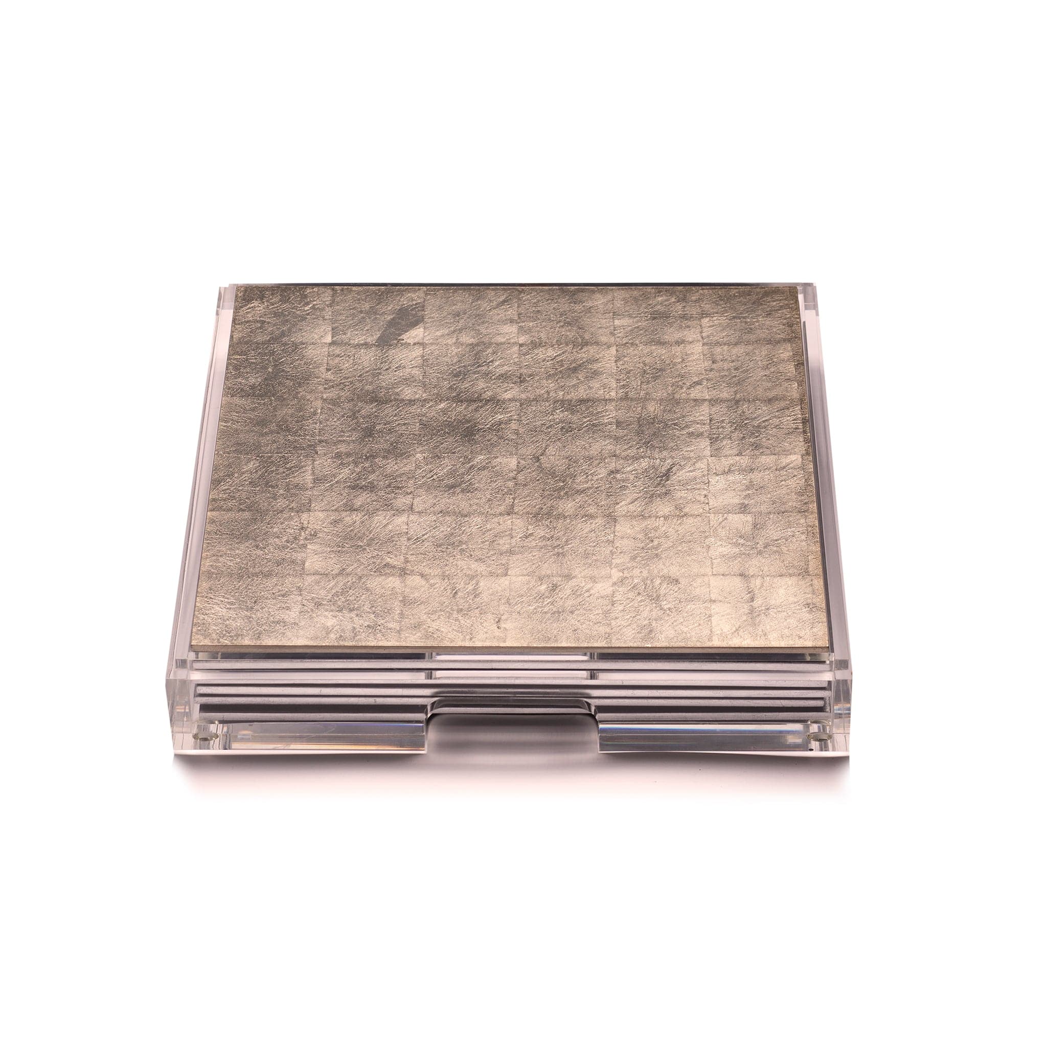 Placebox Clear Silver Leaf Chic Matte Champagne - Posh Trading Company - Interior furnishings london