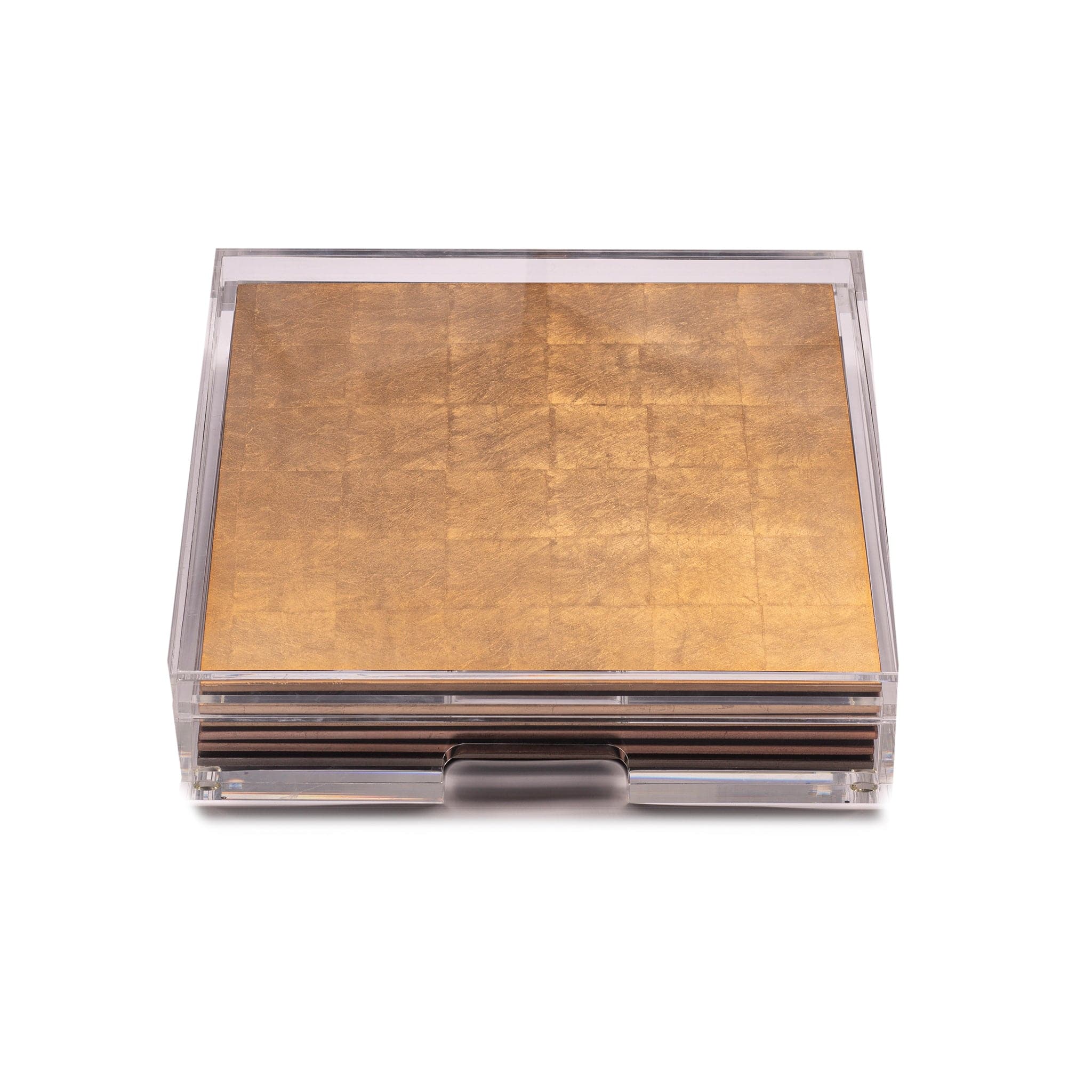 Placebox Clear Silver Leaf Chic Matte Gold - Posh Trading Company - Interior furnishings london