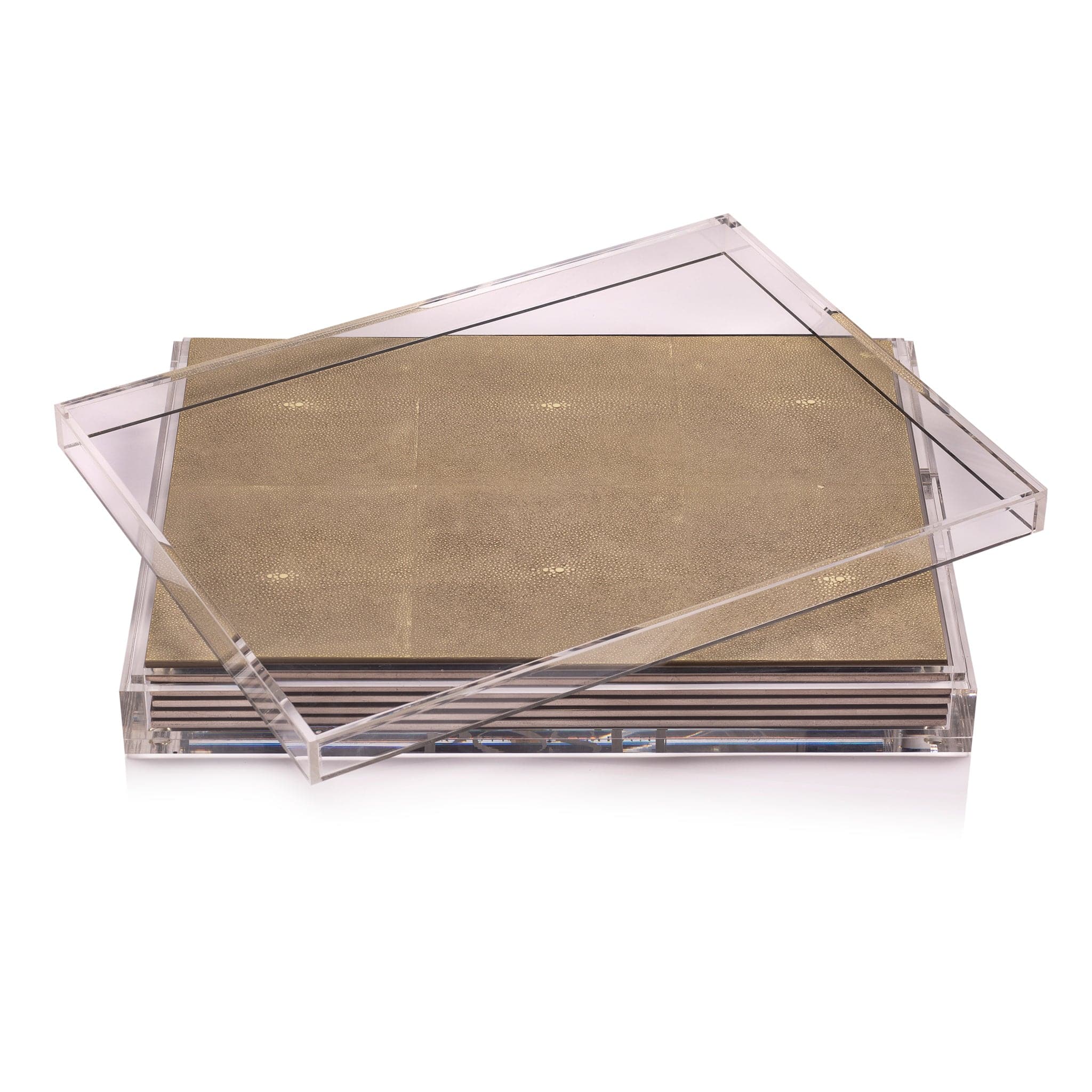 Servebox Clear Shagreen Natural - Posh Trading Company - Interior furnishings london