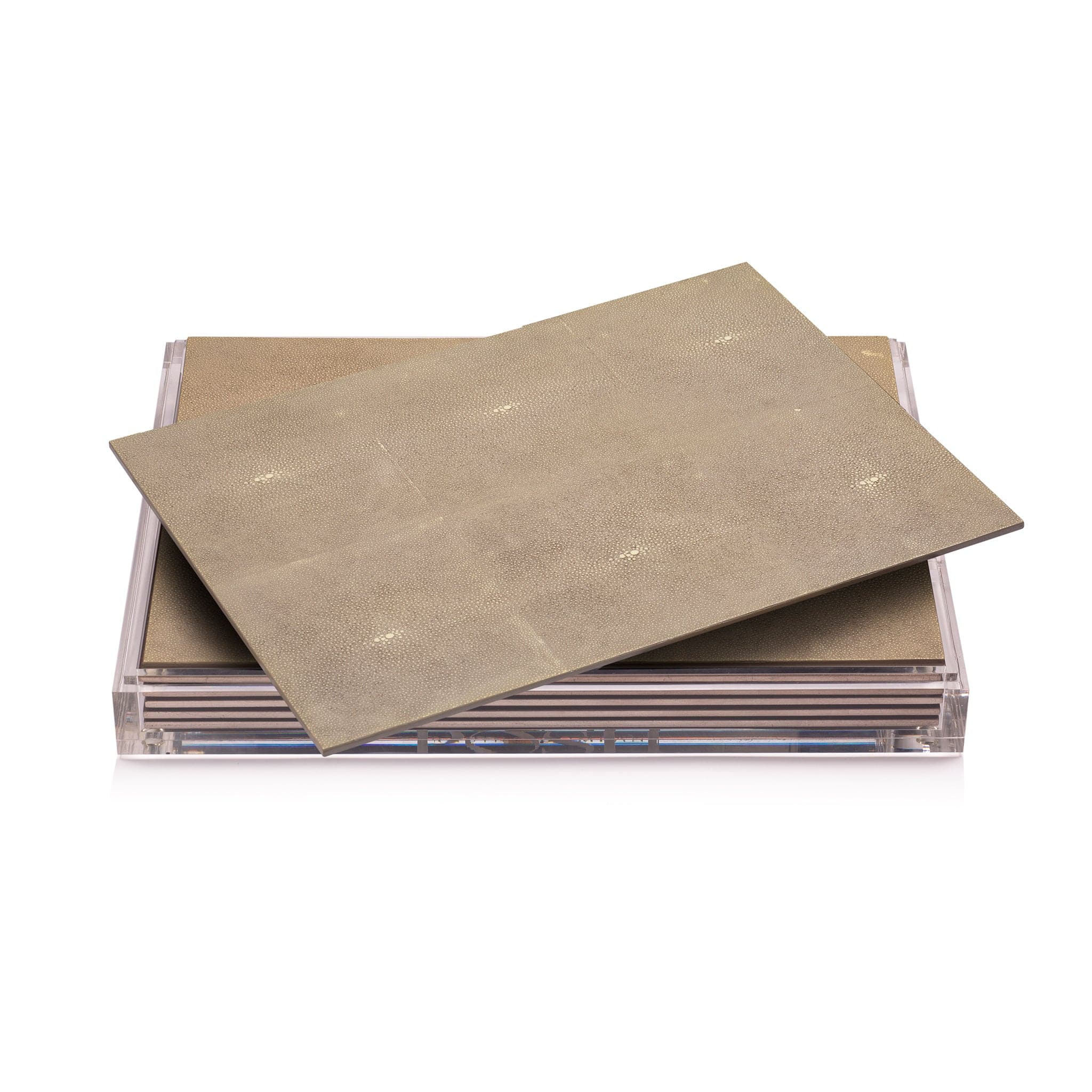 Servebox Clear Shagreen Natural - Posh Trading Company - Interior furnishings london