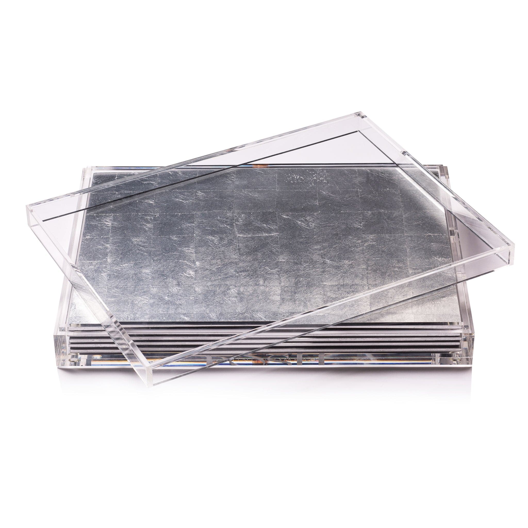Servebox Clear Silver Lead Silver - Posh Trading Company - Interior furnishings london
