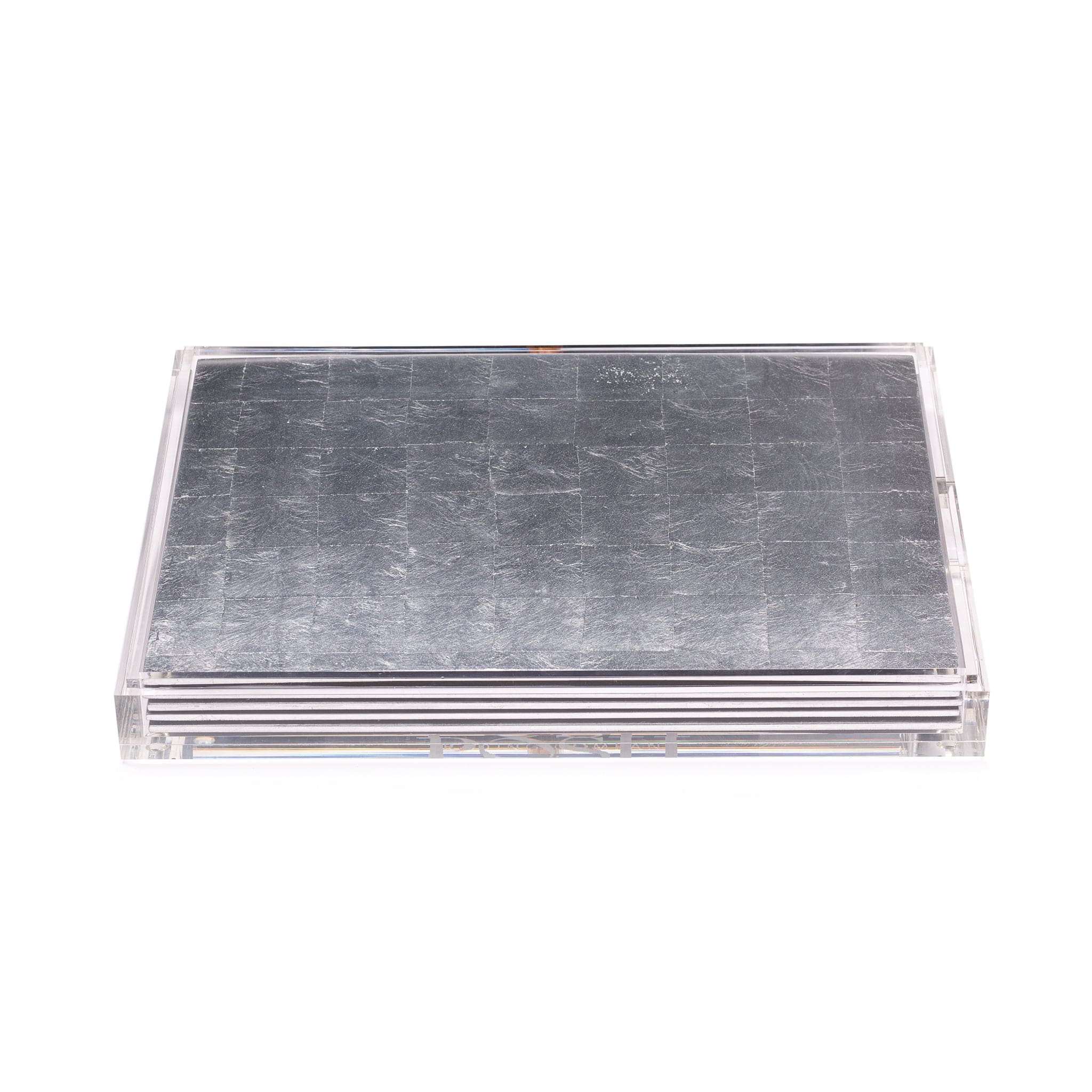 Servebox Clear Silver Lead Silver - Posh Trading Company - Interior furnishings london