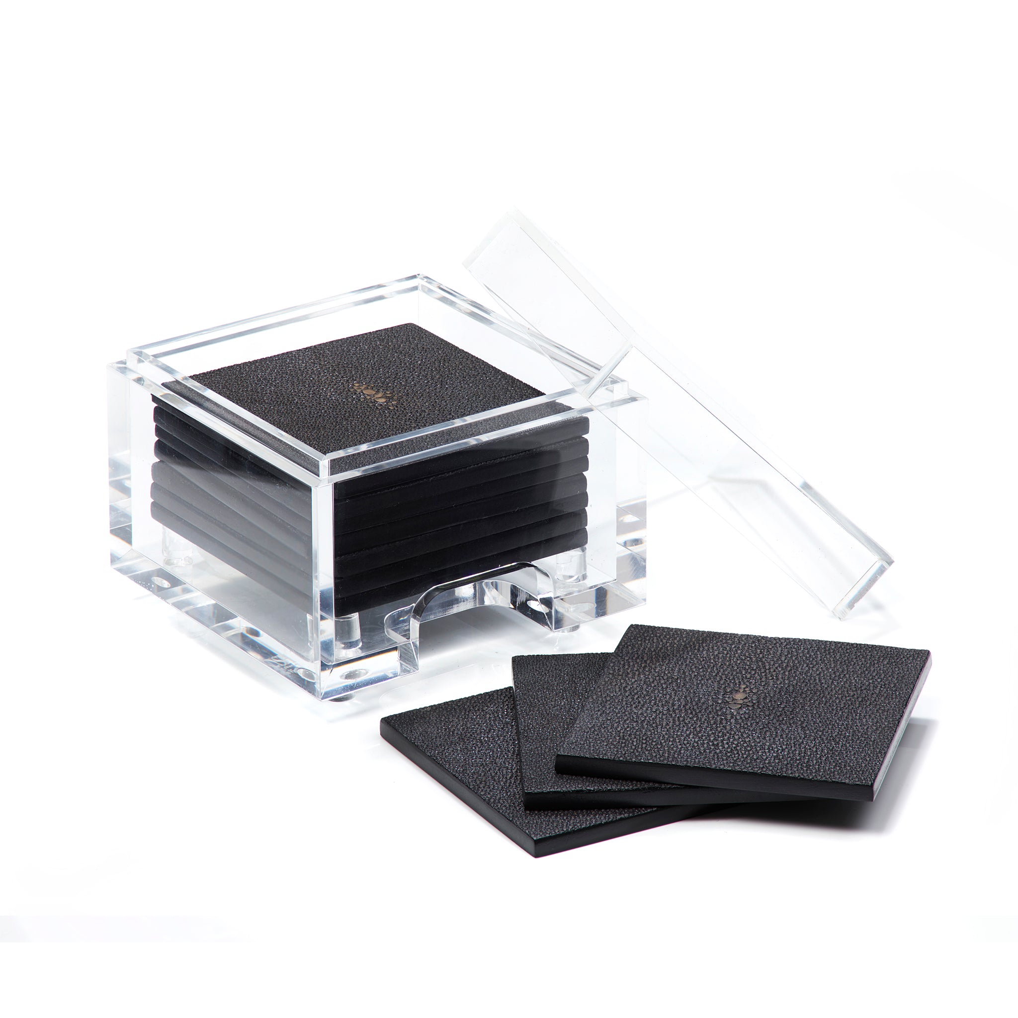 Coastbox Clear - Faux Shagreen Chocolate