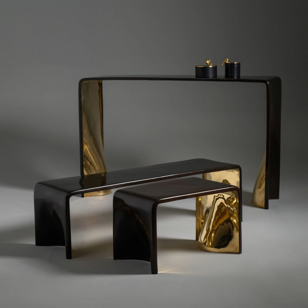 Luxury Khetan Gold Black Bench