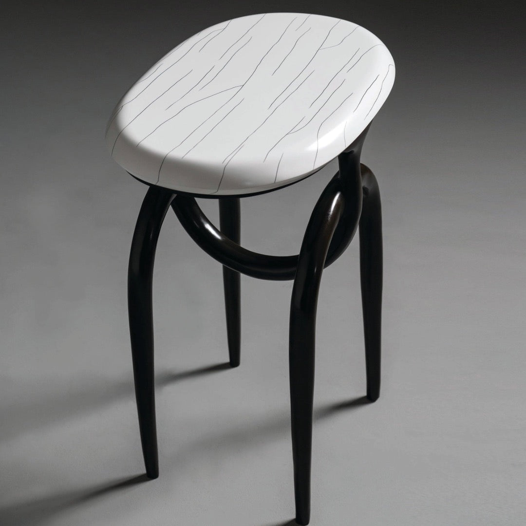 Lennon luxury black and white Side Table