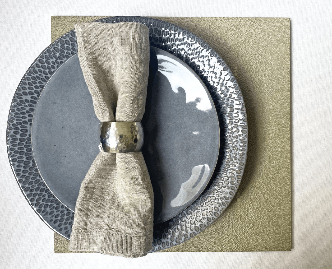 Placemat - Faux Shagreen Natural