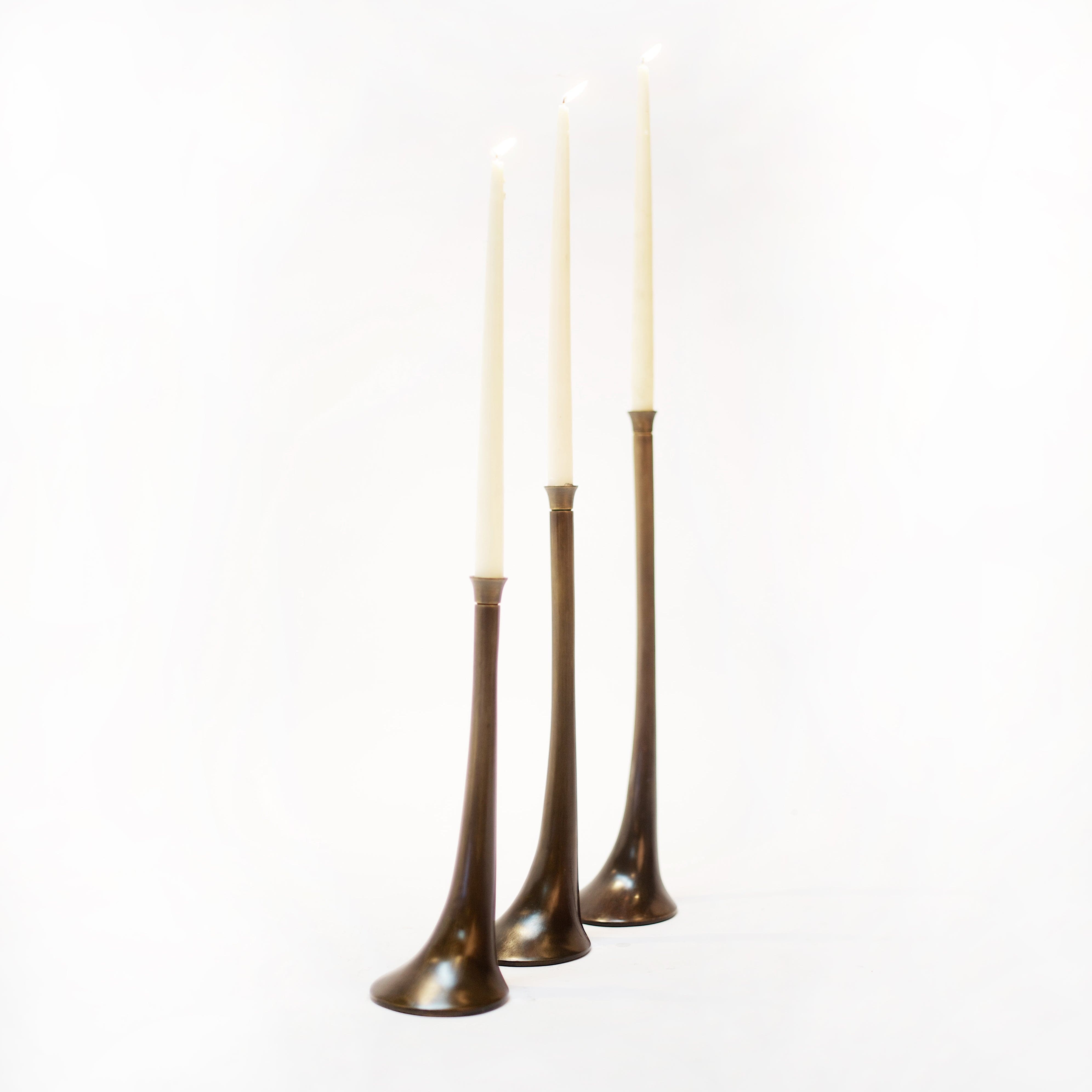 Elm Candle Stick - Bronze Luxury Candle Holder
