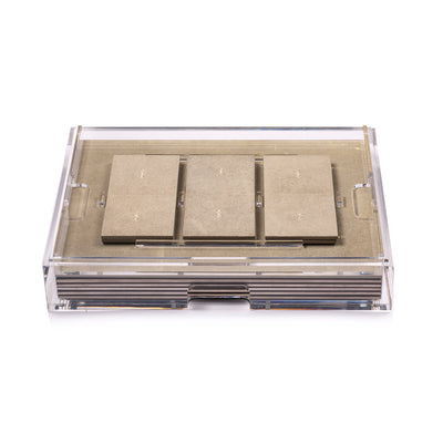 Grand Matbox Clear Shagreen Natural - Posh Trading Company  - Interior furnishings london
