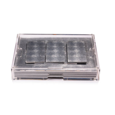 Grand Matbox Clear Silver Leaf Chic Matte Silver - Posh Trading Company  - Interior furnishings london