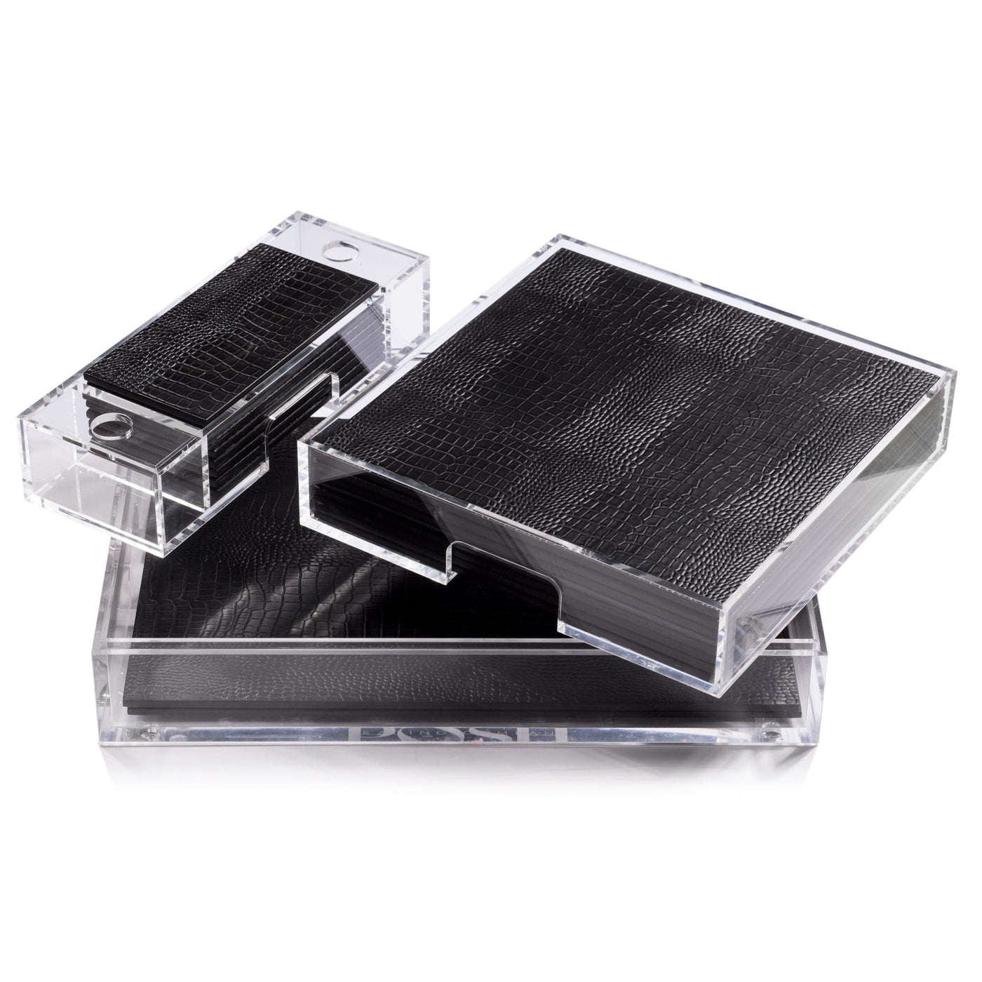 Matbox Clear Python Black - Posh Trading Company  - Interior furnishings london