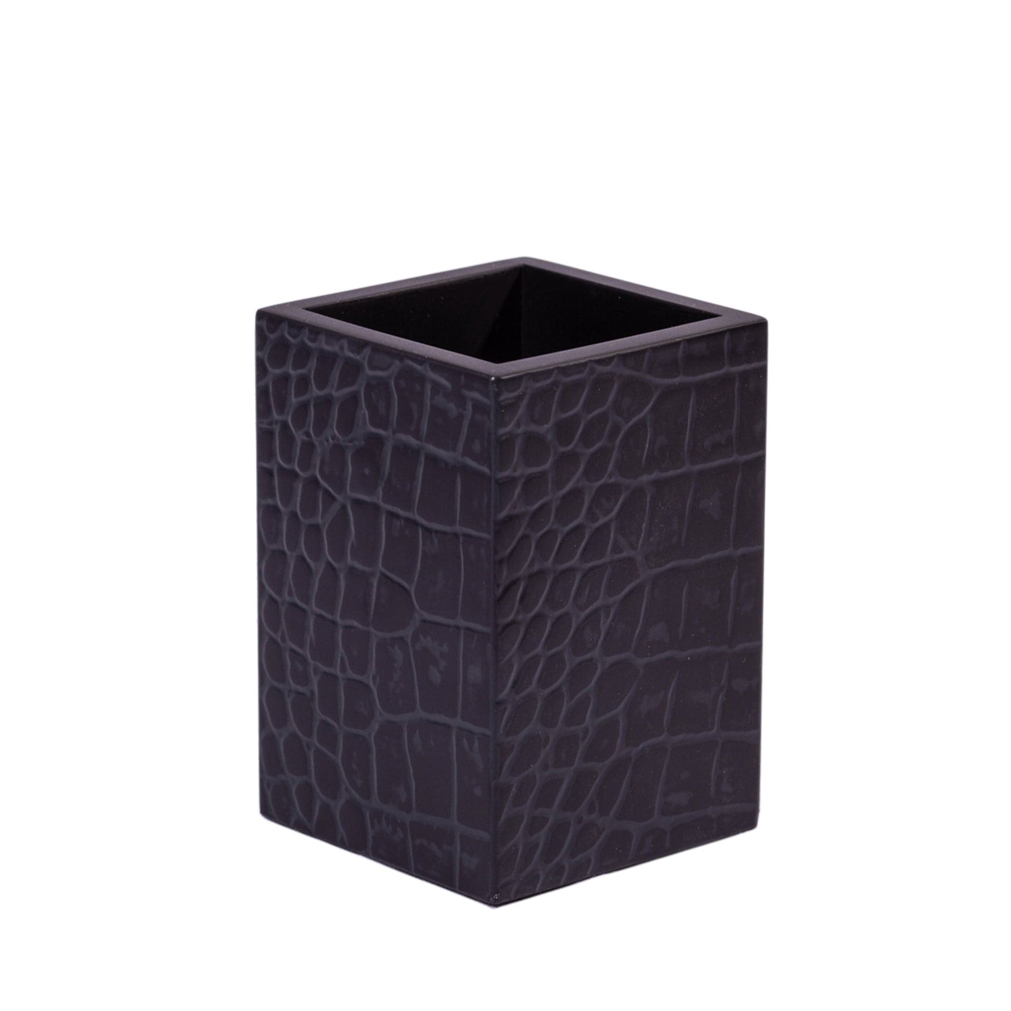 Chelsea Pen Holder Croc Noir