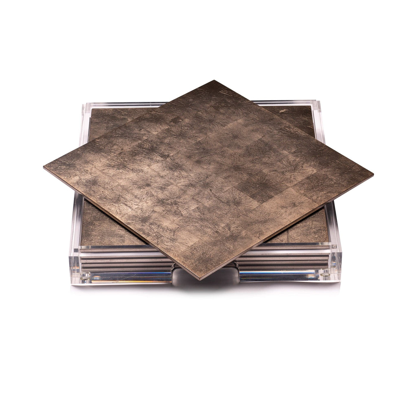 Placebox Clear Silver Leaf Chic Matte Taupe - Posh Trading Company  - Interior furnishings london