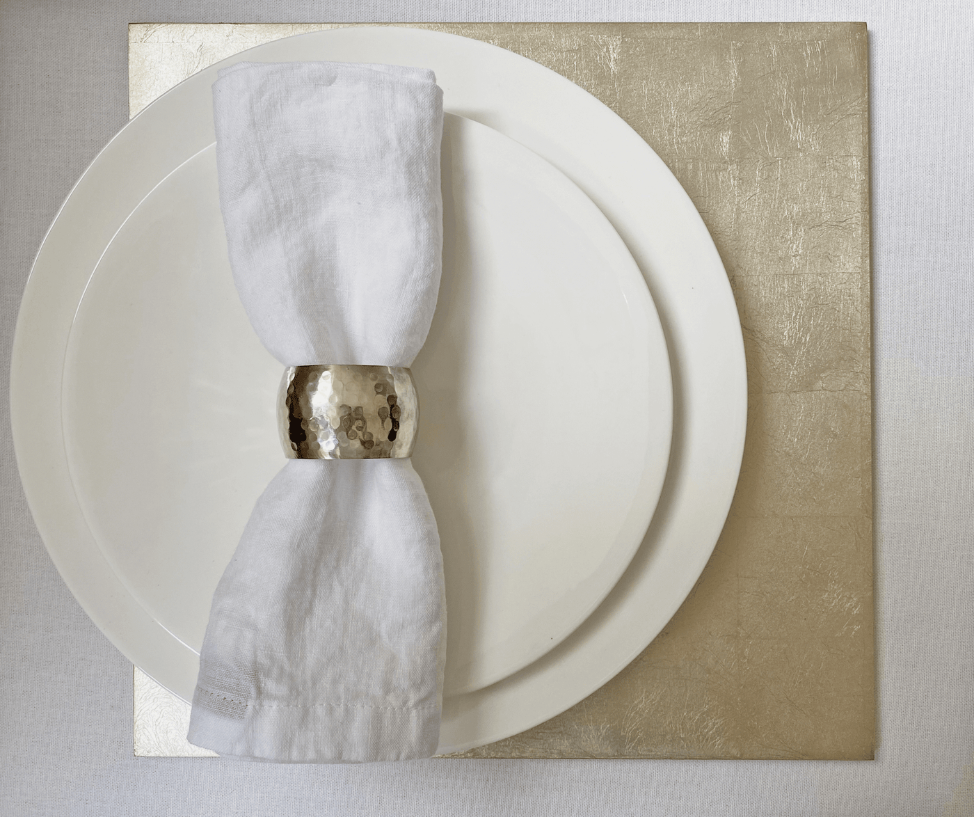 Silver Leaf Placemat - Chic Matte Champagne