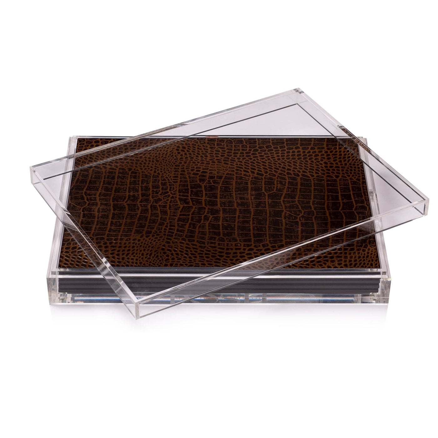 Servebox Clear Vintage Croc - Posh Trading Company  - Interior furnishings london