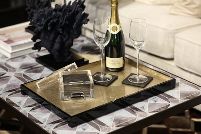 The Windsor Tray Large in Silver Leaf - Posh Trading Company Trays - Interior furnishings london