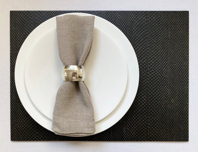 Grand Placemat - Faux Boa Charcoal