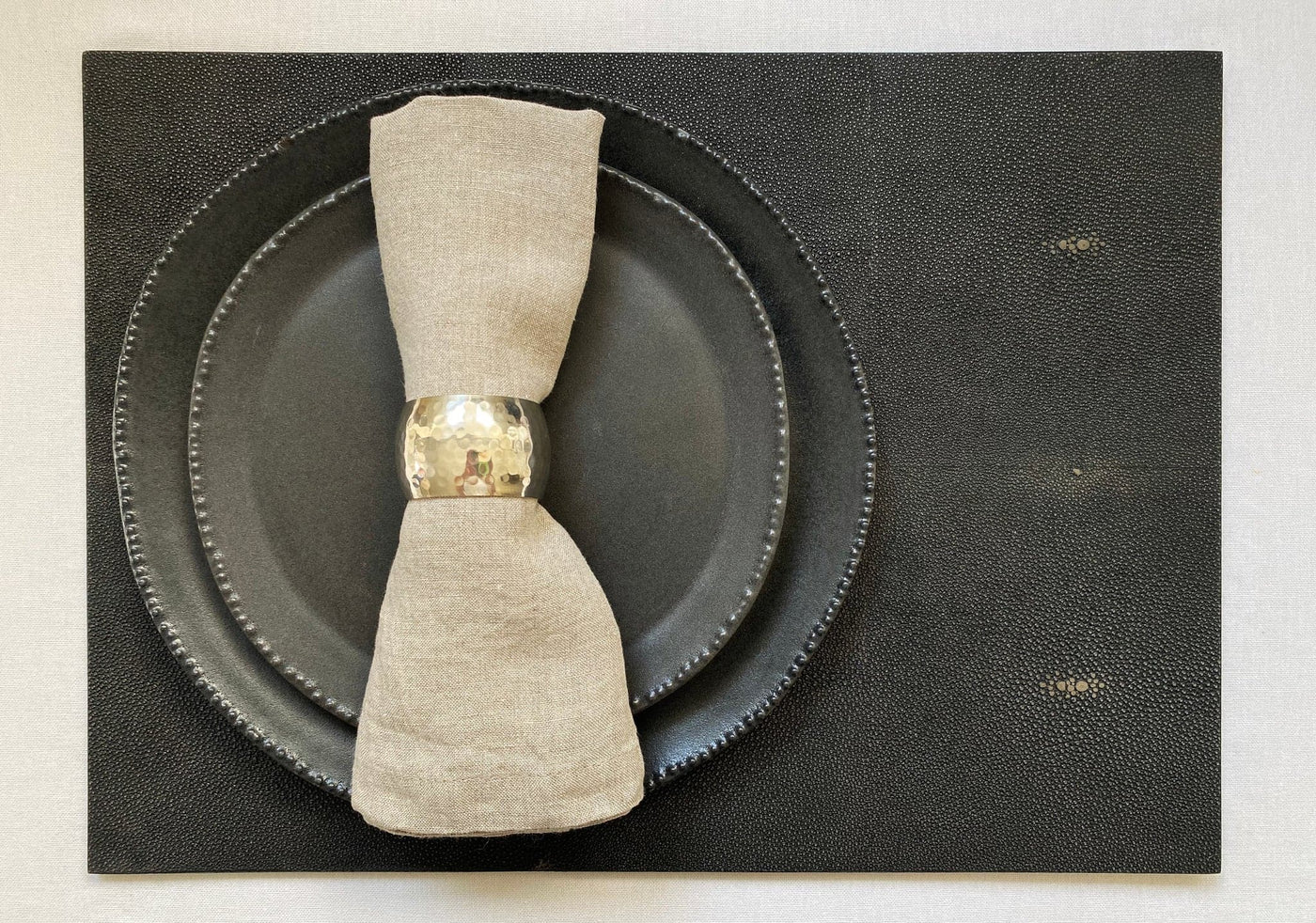Grand Placemat - Faux Shagreen Chocolate