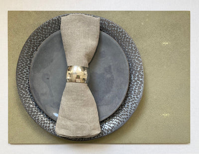 Grand Placemat - Faux Shagreen Natural