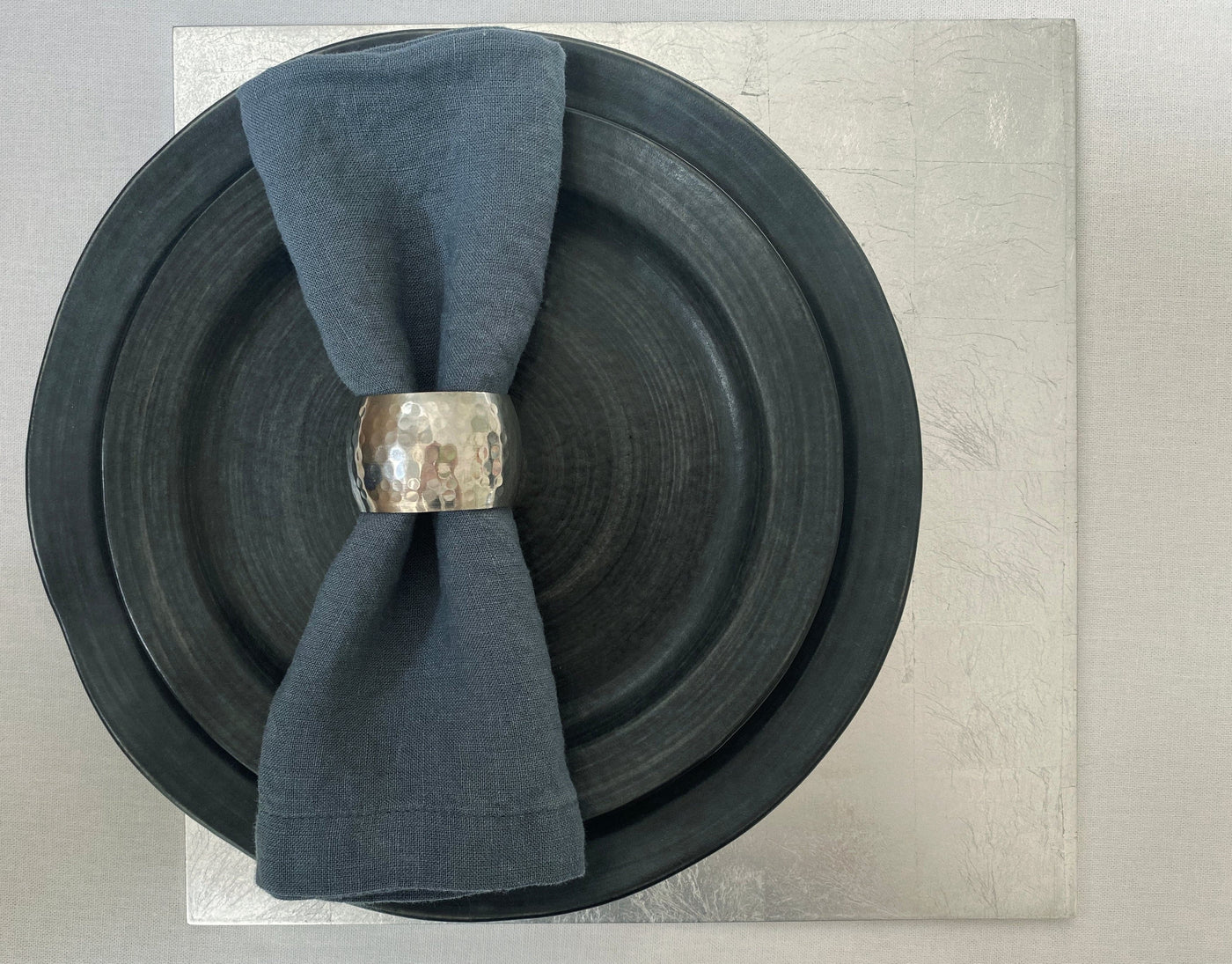 Silver Leaf Placemat - Chic Matte Silver