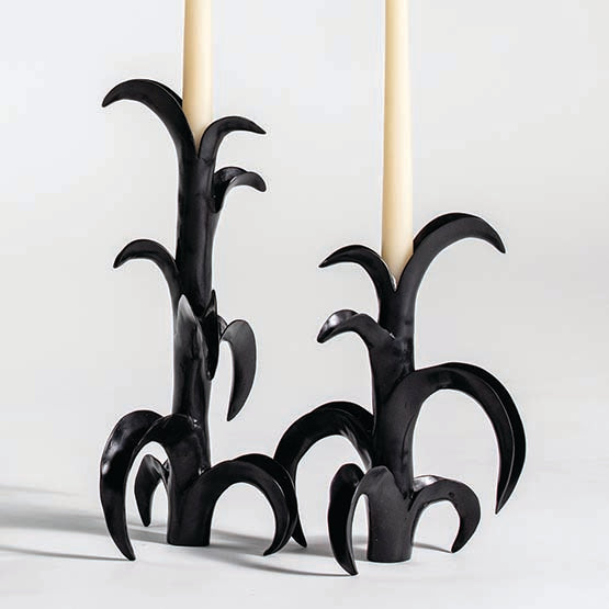 Orchid Candle Stick - Bronze Luxury Candle Holder