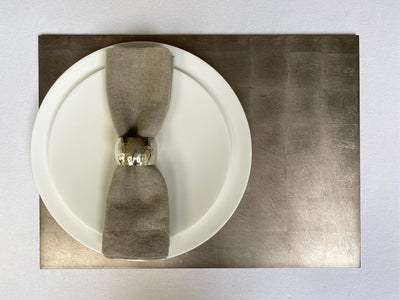 Silver Leaf Grand Placemat - Taupe